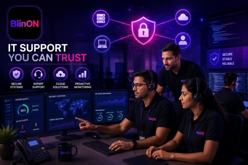 Blinon experts managing In-House IT vs. Managed IT Services transition
